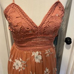 Rose colored dress. Perfect to wear for summer wedding